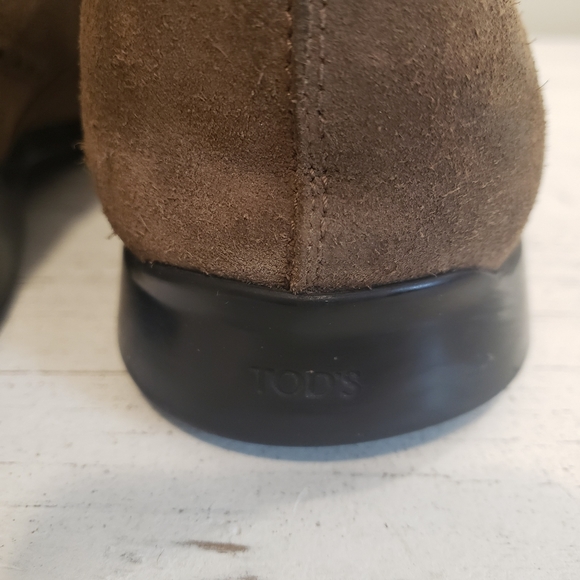 Tod's Men's DERBY Shoes Suede Oxfords Sneakers Lug Sole Lace Up Shoe Size 8.5 - Picture 6 of 8